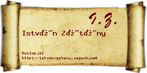 István Zétény névjegykártya
